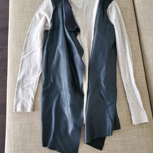 Zara faux leather sweater size small